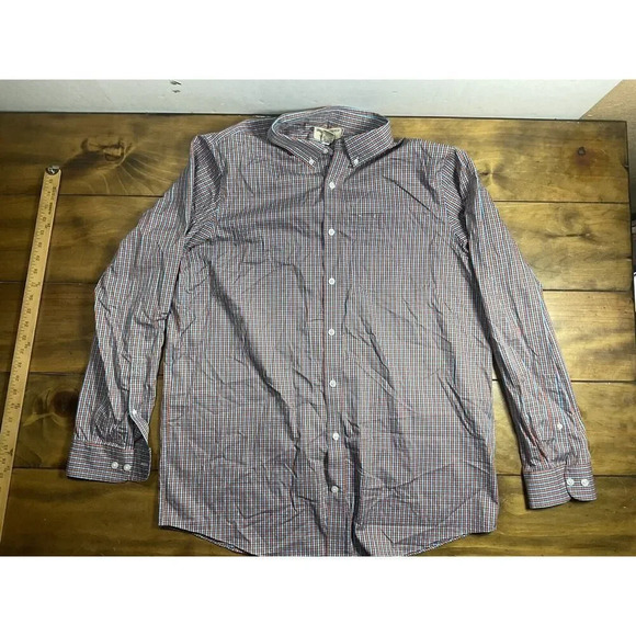 Duluth Trading Plaid Shirt Mens XL Tall Long Sleeve Button Down Wrinklefighter - Picture 1 of 9